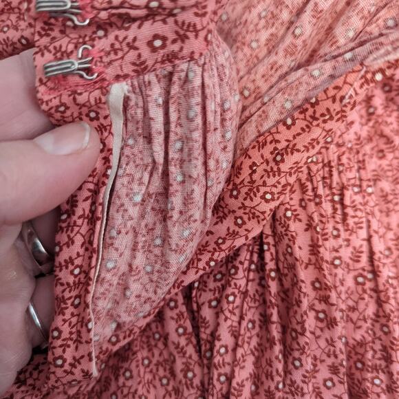 Vintage 60s 70s Martha of Taos Calico Broomstick Skirt Boho Prairie Cottagecore - Picture 8 of 13